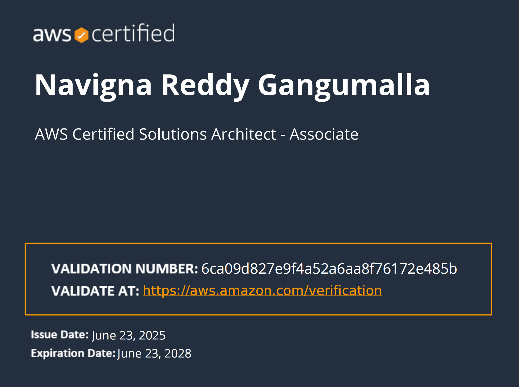 AWS Solutions Architect